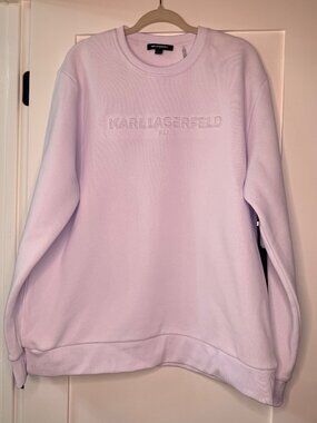 Karl Lagerfeld Paris Men's White Crewneck Sweater Size XL NWT
